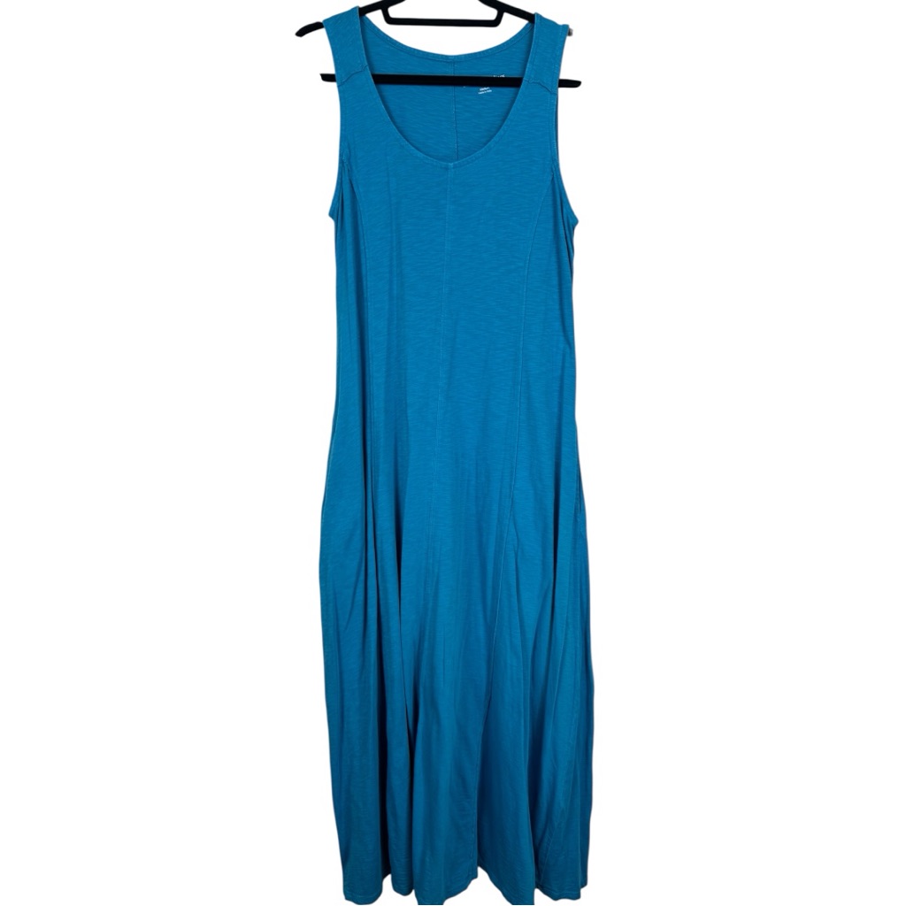 Soft Surroundings Blue Sleeveless Sundress With Pockets Sz M